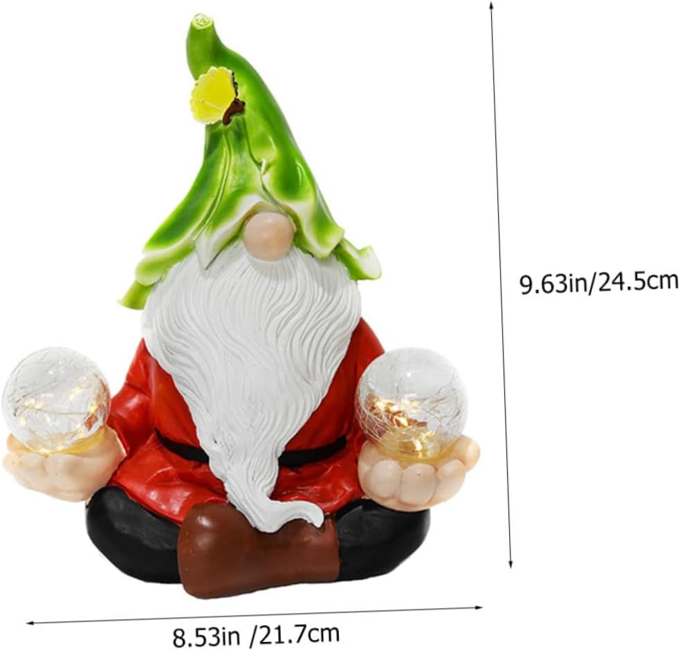 BESPORTBLE Solar Gnome Statue Lamp Landscape Light for Garden Decor Outdoor Lighting Solar-Powered Gnome Figurine for Patio and Lawn Quality