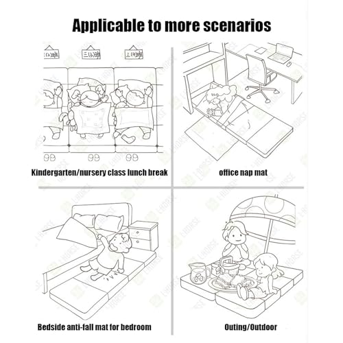 Tatami japonais pliable pour sol dur tapis antidérapant confortable