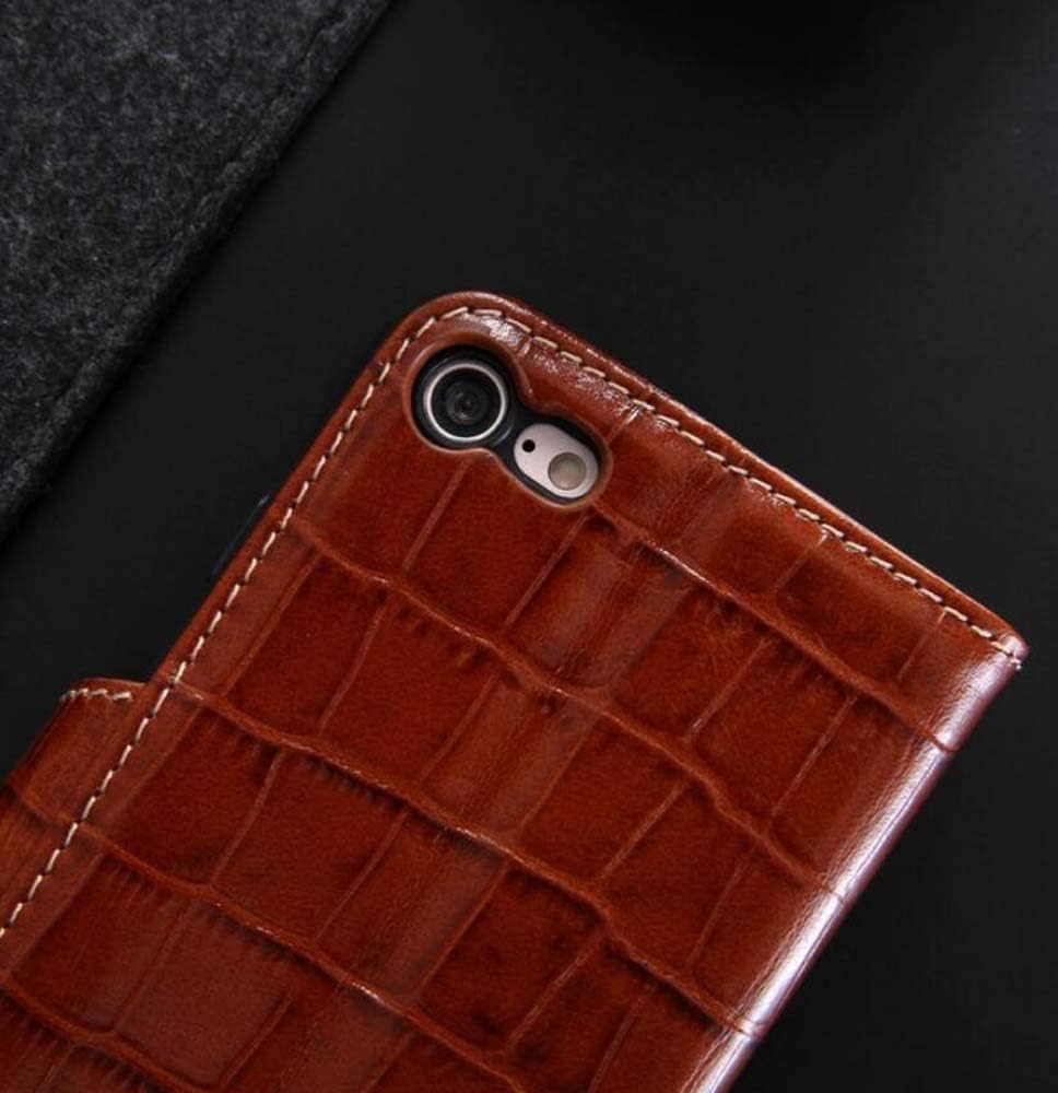COOVS Crocodile Pattern Phone Holster, Flip Phone Case Suitable for iPhone 11 / iPhone 11Pro / iPhone 11Promax Protective Shell (Color : Red, Size : Iphone11)