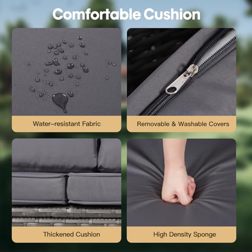 Panana 8 Seater Rattan Garden Dining Set with Table, 4 Chairs & 4 Stools, Cube Space Saving Outdoor Furniture for Patio, Conservator, Garden - Image 5