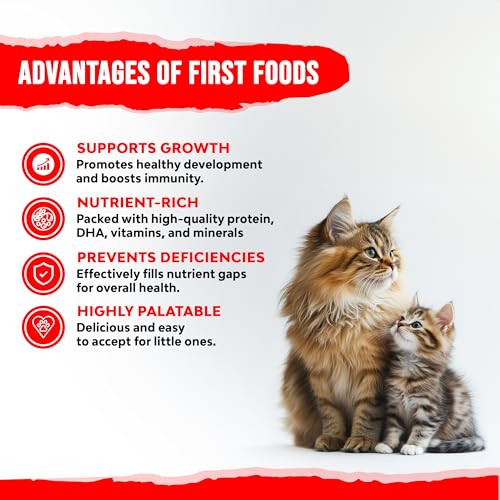Image of First Foods Hypoallergenic Puppy & Kitten Cereal 300g Pack of 3|Protein, Prebiotics & Probiotics|Easy Digestive Weaning Food for Puppies & Kittens (15 Days to 2 Months)|Supports Immunity & Gut Health