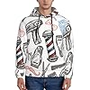 MUSM Barber Shop Monochrome Style Print Men'S Hood... #1