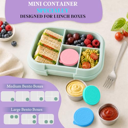 Image of Qukaka 6x1.6 Oz Salad Dressing Containers with Lids