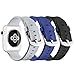 Apple Watch Sport Band 42mm, UMTELE Soft Silicone Replacement iWatch Bands Sport Strap with Buckle Clasp for Apple Watch Sport, Series 2, Series 1, 3 Pack