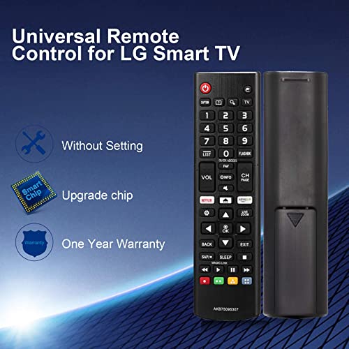 Universal Replacement Remote Control Compatible with All Models LG Smart TV LCD LED 3D HDTV AKB75095308, Black - Image 4