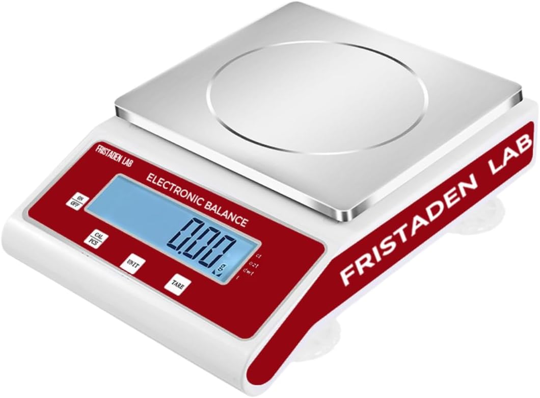 - Fristaden Lab Scale | 2000 g x 0.01 g | USA Company - Digital Lab Balance with Professional Load Cell, Metal Support Structure and Thorough Calibration - Use as a Scientific or Chemistry Scale.