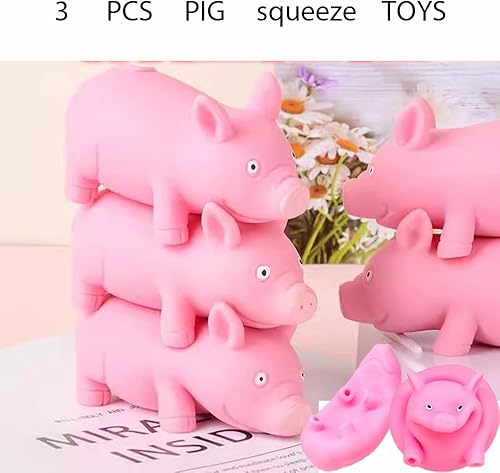 Miniatura 5 de 3 bolas antiestrés de cerdo, bolas elásticas y de jalar y estirar, regalos para niños y adultos, juguetes sensoriales para aliviar el estrés, bolas