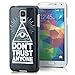 Produktbild Saxonia. Schutzhülle für Samsung Galaxy S5 / Plus / S5 Neo Slim Case Hülle mit Motiv Don't Trust