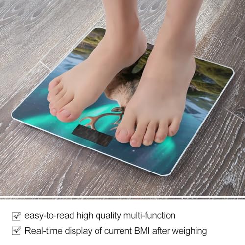 Báscula digital para baño con diseño Reno y luces miniatura 5