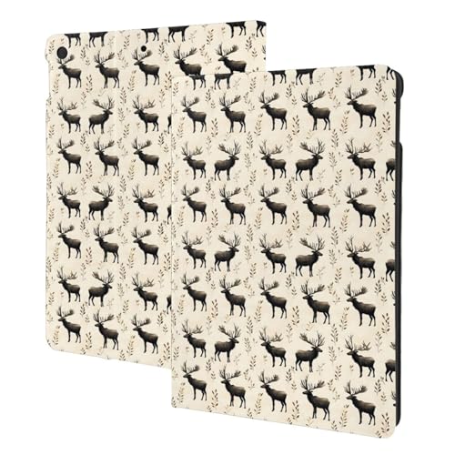 Étui iPad 10.2 évitez les rayures d'écran avec la fermeture à rabat motif élan tendance