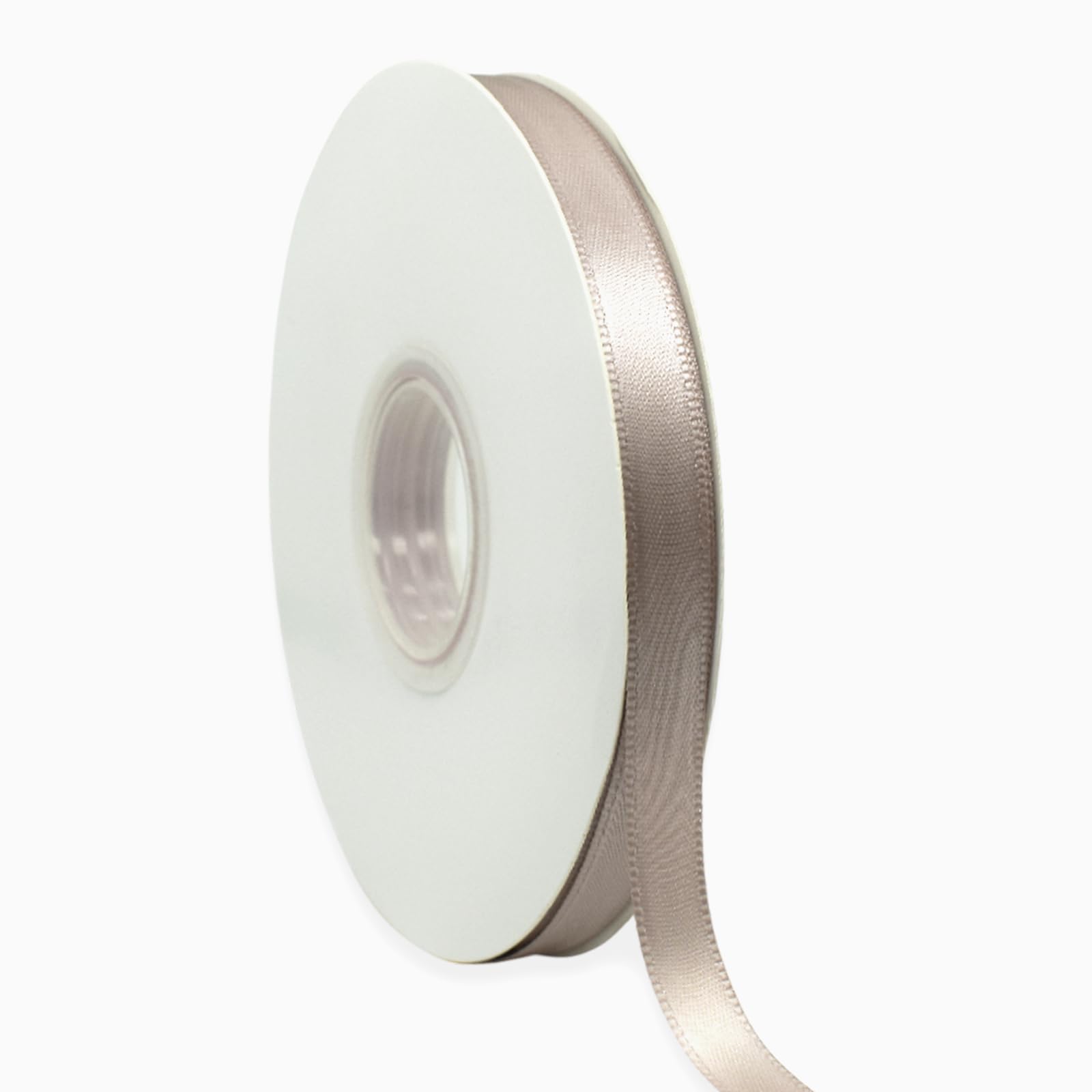 Champagne Ribbon 3/8 Inch x 50 Yards Satin Ribbon Continuous, Single Face, for Crafts, Gift Wrapping, Floral Bouquet, Weddings, and Decorations, with Spool — image 1