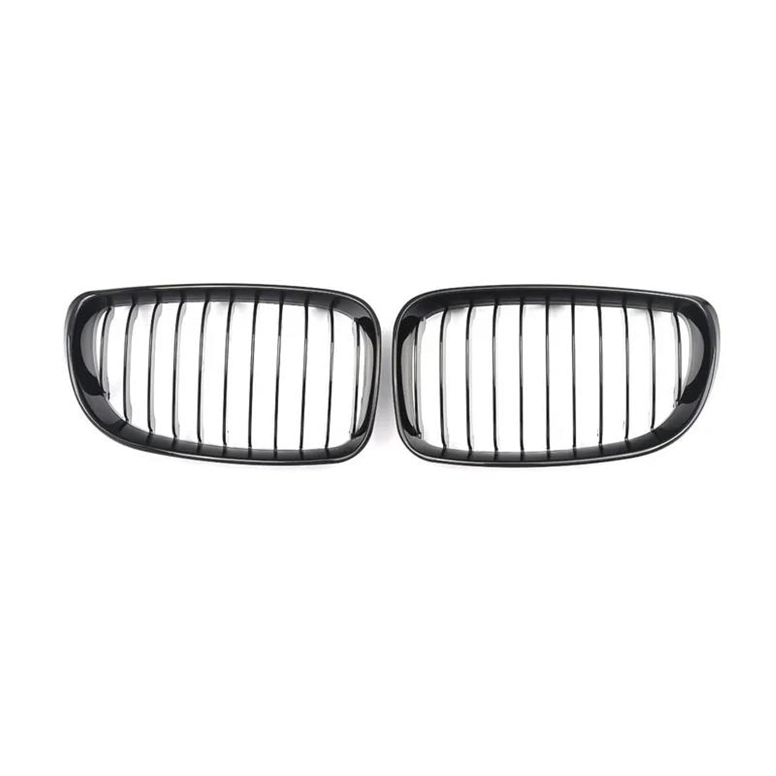 Parrilla delantera negra brillante para BMW Serie 1 E81 E82 E87 E88 de 2007 a 2011 7