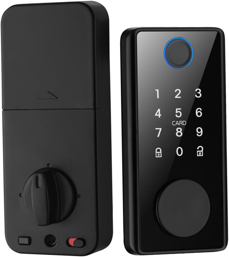 Veemoon Digital Lock for Front Door Keypad Door Lock Fingerprint Outdoor Fingerprint