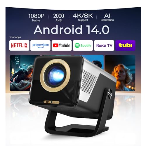 Imagen de [2000 ANSI & 1080P Nativo] Proyector Inteligente X7