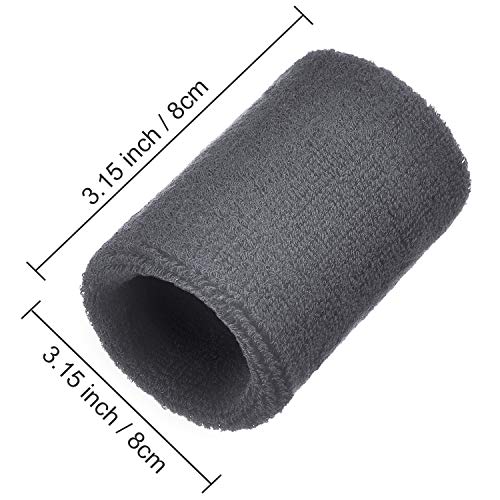 Image of Willbond Wrist Sweatbands, Sports Sweatbands for Competition, Sweat Absorbent, for Basketball, Tennis, Football, Running and Work (Pack of 6)