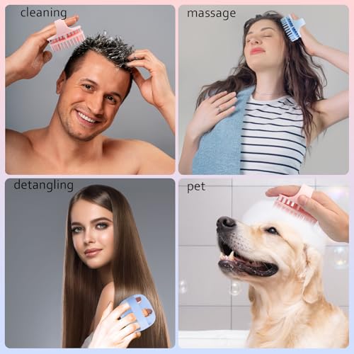 DUAIU Aplicador de óleo de cabelo com 2 unidades de massageador de couro cabeludo, frasco aplicador