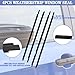YzusGomumu 4Pcs Window Moulding Trim Weatherstrip Window Seal Belt Compatible with 2003 2004 2005 2006 2007 2008 Toyota Corolla Replaces 75730-02180 75710-02200 75740-02180 75720-02200