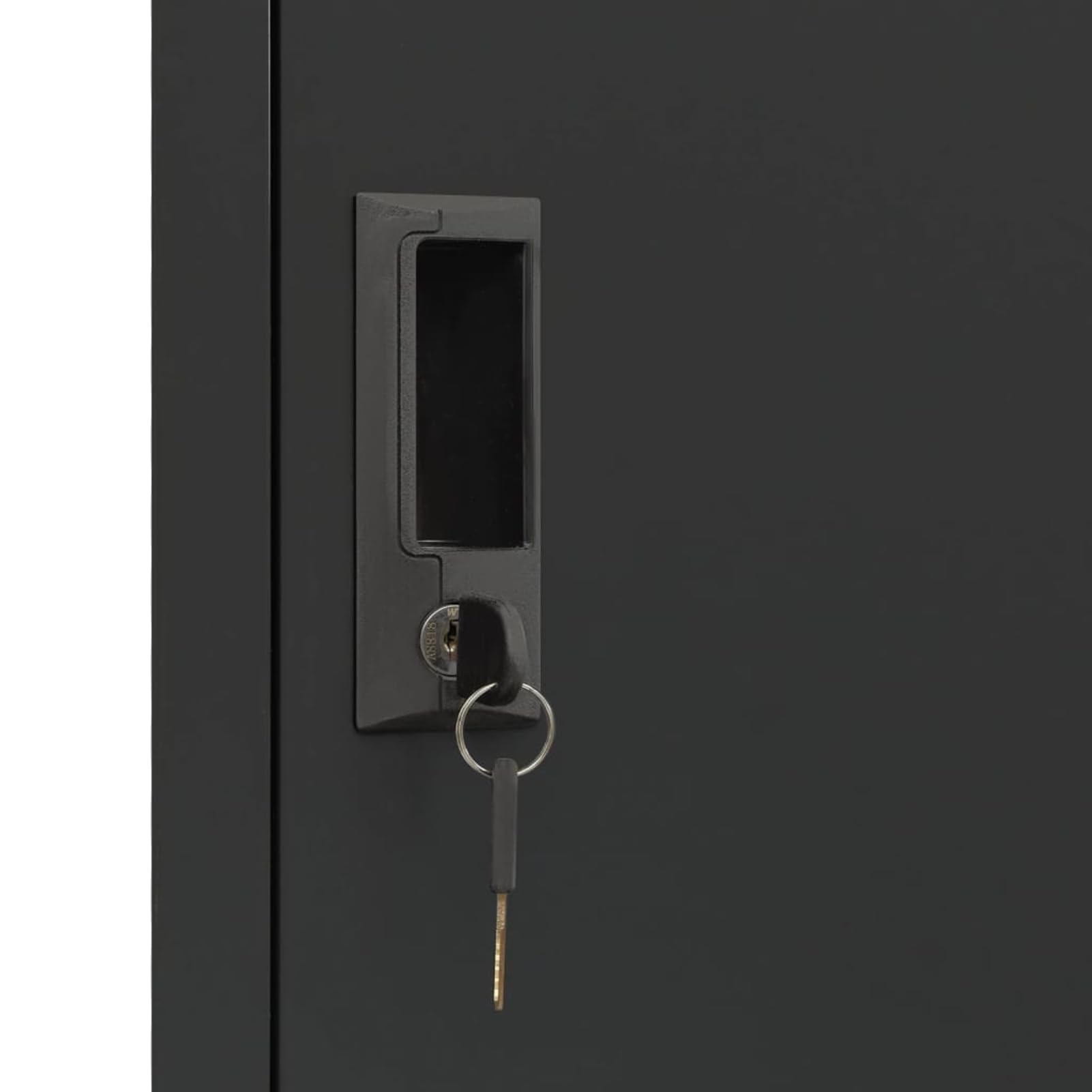 Hooday - Armadietto portaoggetti con serratura a 5 ante, in metallo grigio antracite, soluzione moderna per ufficio e casa, per l'efficienza dello spazio di lavoro