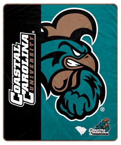 Proformance Home NCAA Coastal Carolina Chanticleers Endzone Ultra Soft Tailgate Throw
