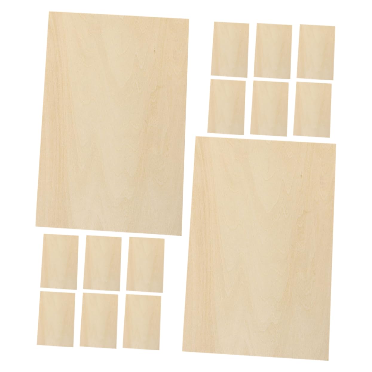 Selbstgemacht Holzbretter Mehrschichtige Holzplatten mit Glatter Oberfläche 24 Stück Beige zum Basteln und Gravieren für Kreative Handarbeiten