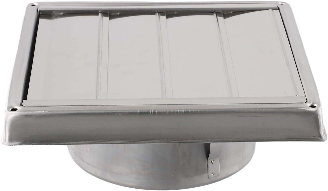 Metal Dryer Vent Cover For House, Removable Slats Stainless Steel Vent Cover, Exterior Wall Vent Cover With Louvre For Dryer Vents Range Hood Vent AC Vent(125MM)