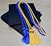UIALECG Double Graduation Honor Cords - Royal Blue and Gold,68