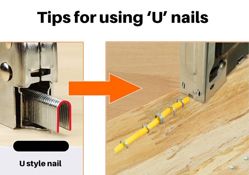 B K JAGAN & CO Finder Staple Nails 12MM U Type Pin 1000pcs for Upholstery Hand Stapler 3