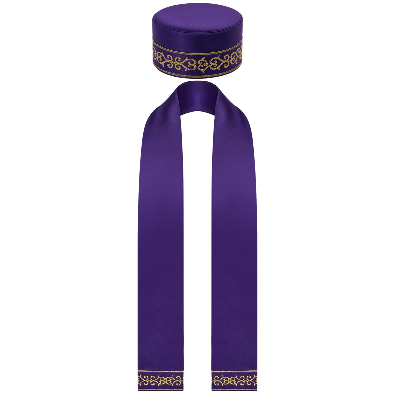 Jiuguva 2 Pcs African Hats for Men, Stole Sash