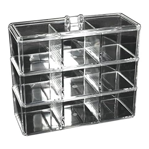ZARDINA Clear Acrylic Make Up Organiser Storage Box (A10) Cover