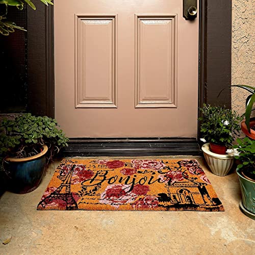 Juvale Eiffel Tower Welcome Door Mat With Non Slip Backing, Bonjour Home Paris Decor (Coir, 17X30 In) #TOP1