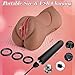 Male Masturbator Sex Toys for Men - 3 in 1 Pocket Pussy Adult Toys Mens Stroker with Bullet Vibrator & 3 Penis Ring, 10 Vibration Modes Male Sex Toy with 3D Realistic Textured Adult Toy for Men