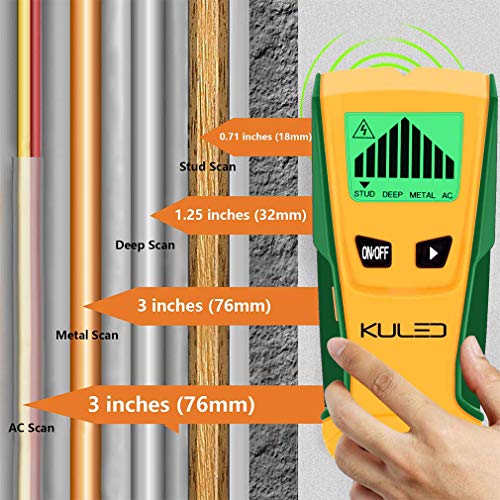 Stud Finder, 3 in 1 Multi-Function Wall Stud Sensor Detector with LCD Display and Sound Warning for AC Live Wire, Wood, Metal, Deep Scanning Kuled M79 - Thumbnail 5