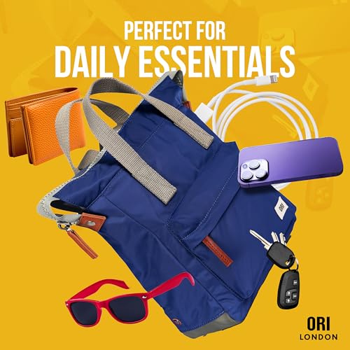 Image of ORI LONDON Small Tote Bag Backpack - Nylon Tote Backpack for Women & Men - Wide Mouth, Chunky Zippers - The Bantry, Mellow Camo