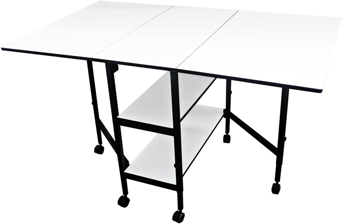 Sullivans 38431 Home Hobby Adjustable Height Foldable Table, 59 x 35.8