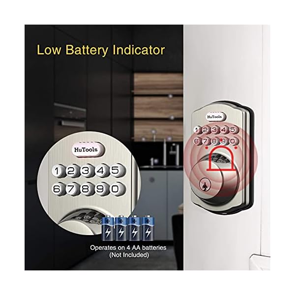Keyless Entry Door Lock Deadbolt, HuTools Digital Front Door Locks with