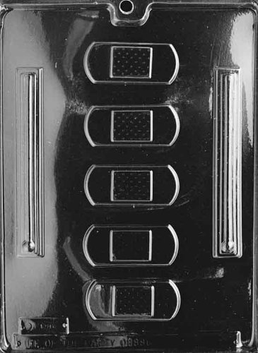 Cybrtrayd Life of the Party Bandaid Bandage and Thermometer Chocolate Candy Mold in Sealed Protective Poly Bag Imprinted with Copyrighted Cybrtrayd Molding Instructions