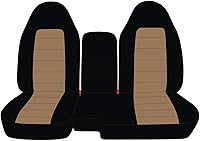 Vista 25 de Totally Covers Compatible con fundas de asiento de camión de dos tonos para Ford Ranger/Mazda Serie B 2004-2012 (banco dividido 60/40) con consola
