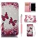 Produktbild ZCRO Handytasche für Huawei P8 Lite 2015/2016, Leder Schutzhülle Brieftasche Hülle Flip Case 3D Muster Cover mit Kartenfach Magnet Tasche Handyhüllen für Huawei P8 Lite 2015/2016(Schmetterling Blume)