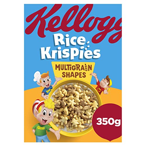 Kelloggs Rice Krispies Multigrain Shapes Breakfast Cereal Box 350g