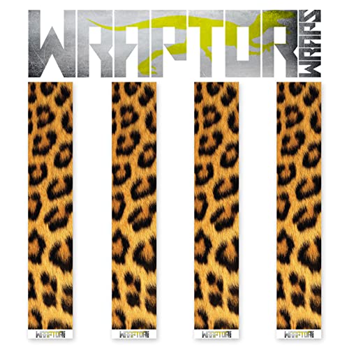 na-1 Wraptor Wraps Archery Arrow Wraps - Leopard HD Arrow Wraps - Full Wrap Design - Pack of 13-150mm Length - Large Width