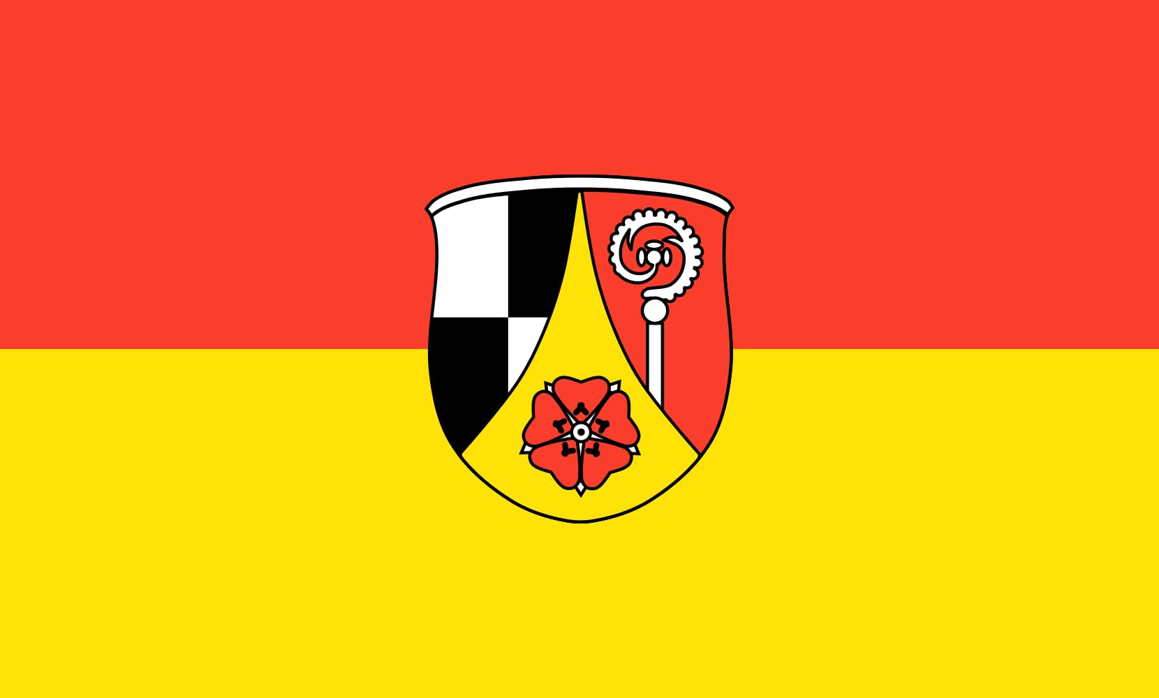 Drapeau Large Roth Kreis drapeau paysage 1.35m² pour honorer vos traditions