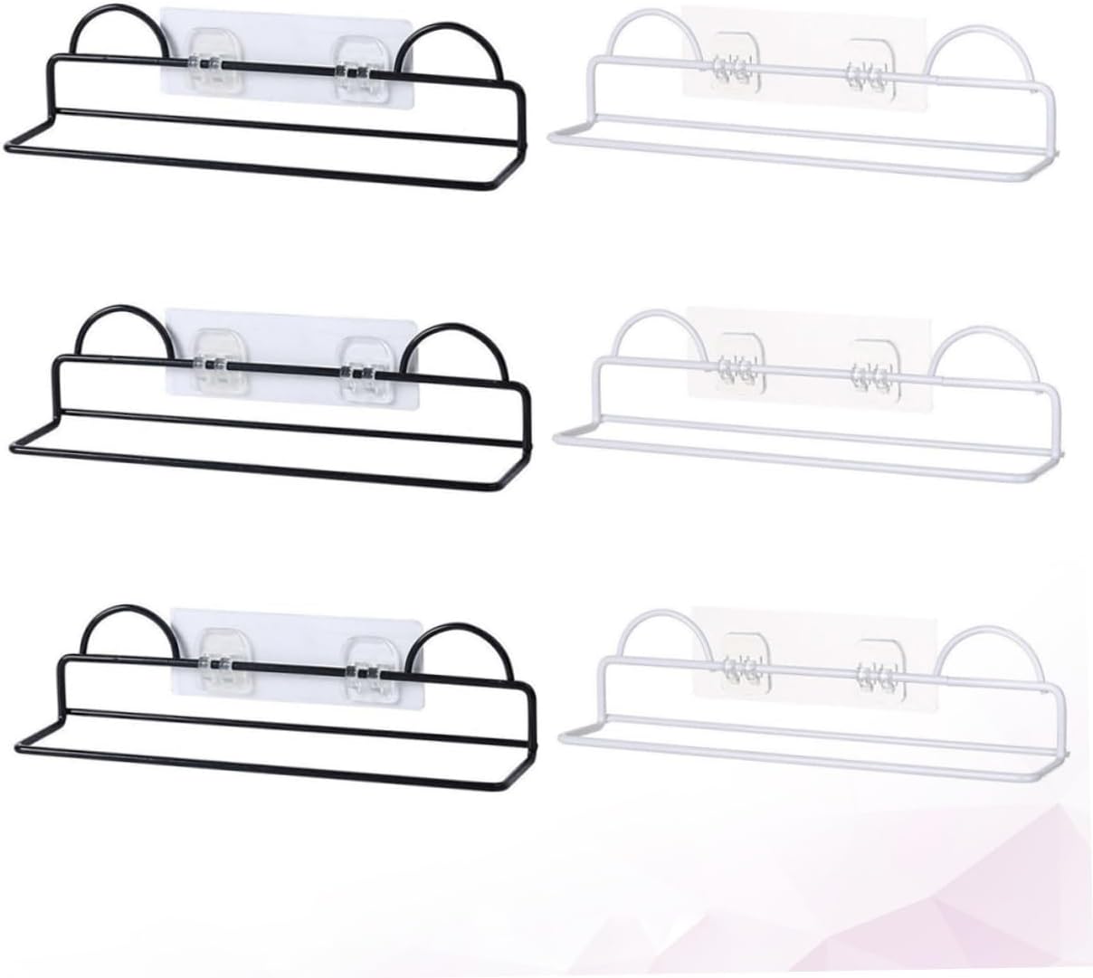 6pcs Iron Slipper Rack Holder Wall-Mounted Shoes Organizer for Bathroom Over Door Shoe Slot Organizers