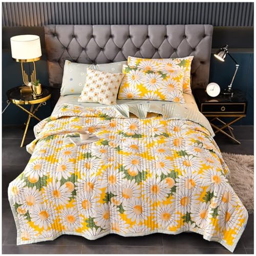 Couette d'été 2 personnes légère lavable couverture fraîche coton