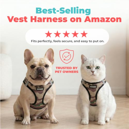 Image of Voyager Step-in Air Dog Vest Harness - Army, X-Large | 20.5 - 23 inch in Chest, Reflective Bands, All Weather Breathable Air Mesh, Cats Compatible, Lightweight, Fast Drying
