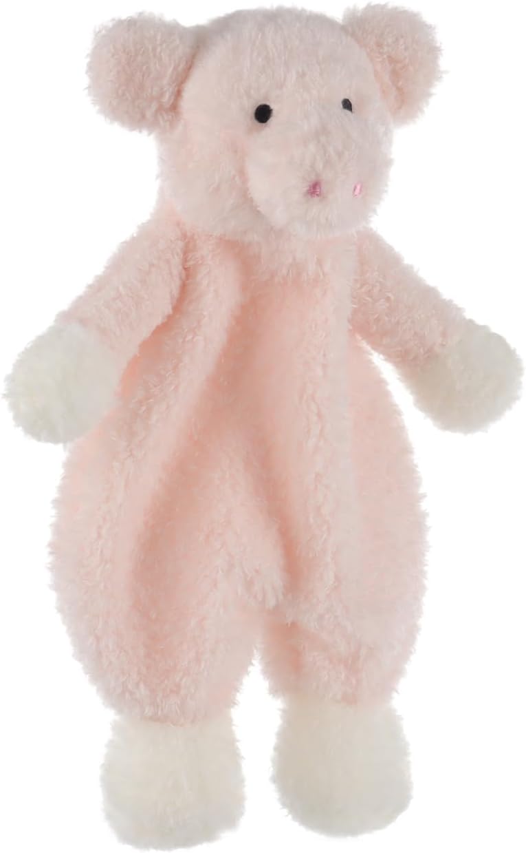 Apricot Lamb Stuffed Animals Security Blanket Pink Pig Infant Nursery Character Blanket Luxury Snuggler Plush 10 Inches - Image 2