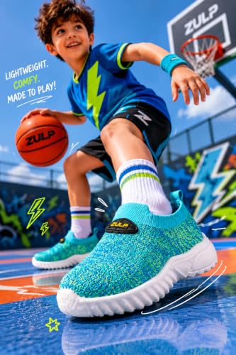 Image of ZULP Galaxy Runner Kids Shoes for Boys & Girls - Lightweight Breathable Slip-On Sneakers | Baby Shoes & Toddler First Step Walking Shoes | Comfortable Everyday Wear (Age 1-4 Years)