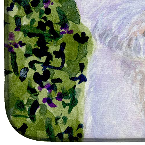 Tapis de séchage compact vaisselle motif Bichon contre l'humidité