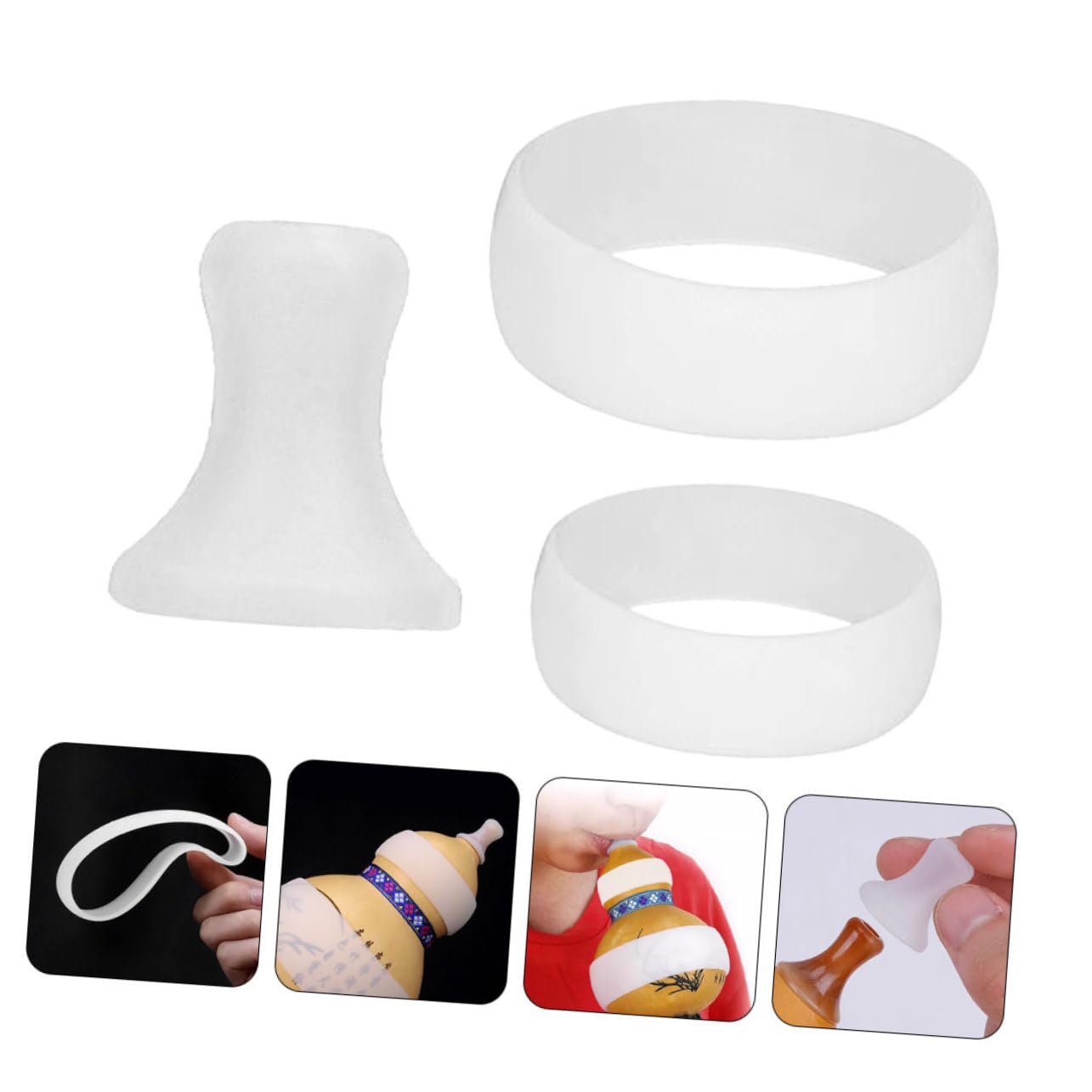 BESPORTBLE 3pcs Cucurbit Flute Protector Sleeves Durable Mouthpiece Covers for Gourd Flute Fit for Flat Keys Essential Accessory for Musicians