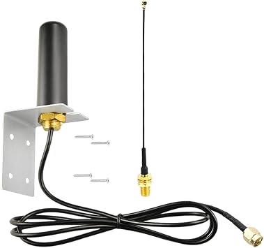 915Mhz LoRa Antenna Omni-Directional 5dBi SMA Male + 15CM Adapter Cable for Meshtastic ESP32 LoRa V3 Development Board OLED Board 915MHz LoRa Module