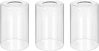 Sewterolyn Clear Glass Cylinder Lamp Shades 3-Pack - 5.5" Replacement Globes for Ceiling Light Fixtures